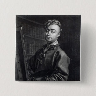 Chapa Cuadrada Autorretrato, grabado por Juan Faber, 1735