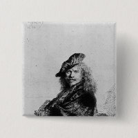Autorretrato que se inclina en un travesaño de