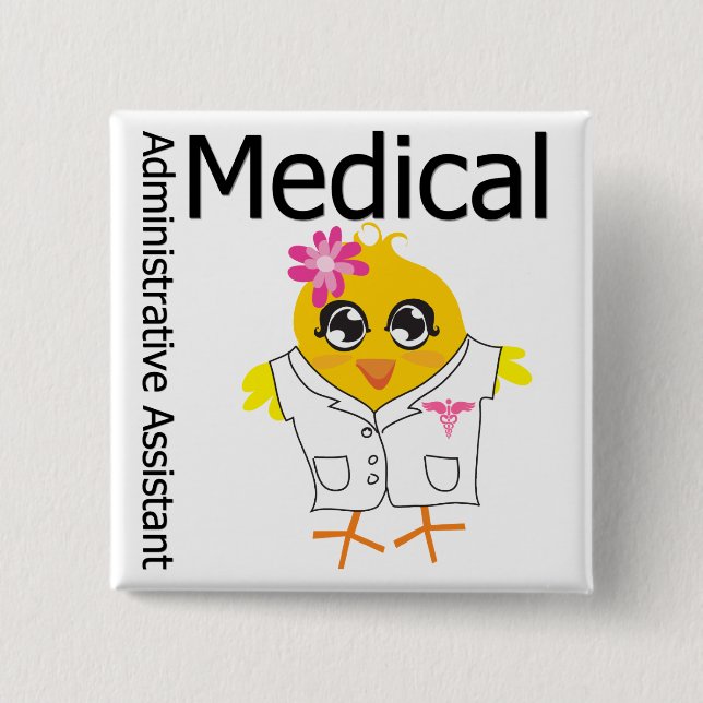 Chapa Cuadrada Auxiliar de Administración de Medicamentos (Anverso)