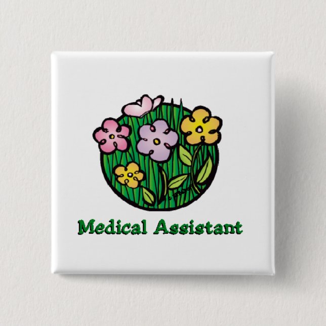 Chapa Cuadrada Auxiliar médico Blogs 2 (Anverso)