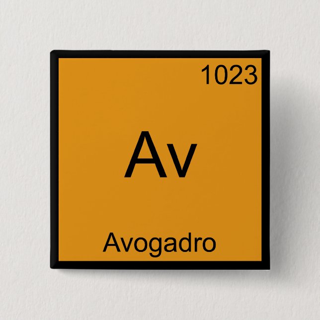 Chapa Cuadrada Av - Tee símbolo de química de elemento divertido  (Anverso)