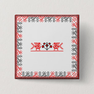 Chapa Cuadrada Aves de punto cruzado