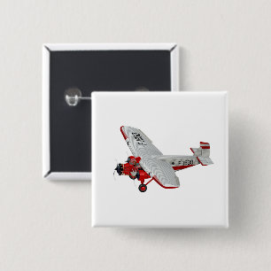 Chapa Cuadrada avión retro personalizado