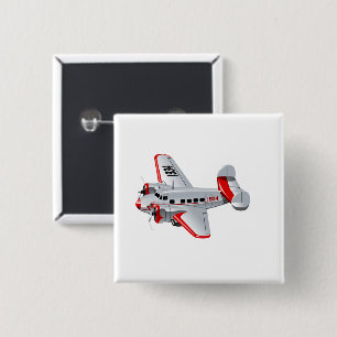 Chapa Cuadrada avión retro personalizado