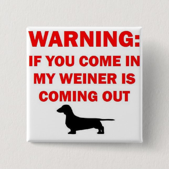 Chapa Cuadrada Aviso de que mi ganadero sale Chiste (Anverso)