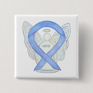 Chapa Cuadrada Awareness Ribbon Angel Pin
