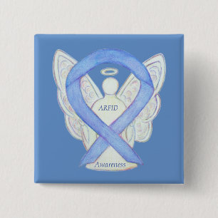 Chapa Cuadrada Awareness Ribbon Angel Pin