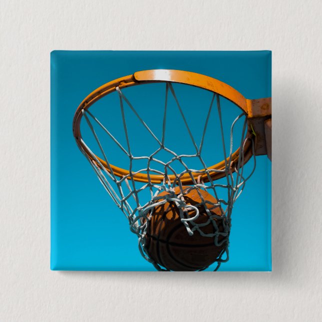 Chapa Cuadrada Awesome Basketball Design (Anverso)