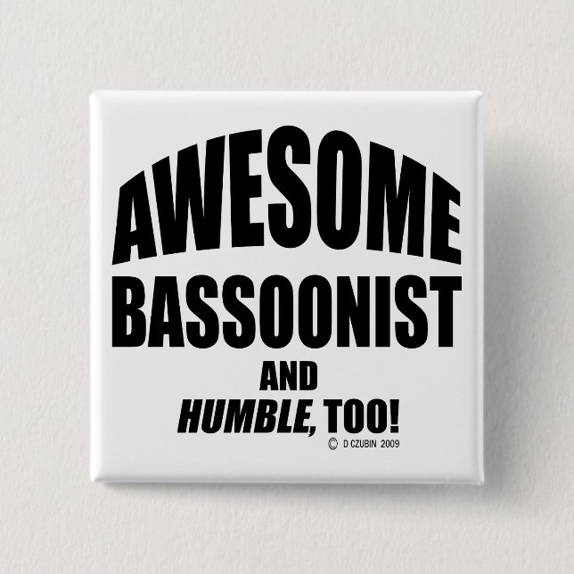 Chapa Cuadrada Awesome Bassoonist (Anverso)