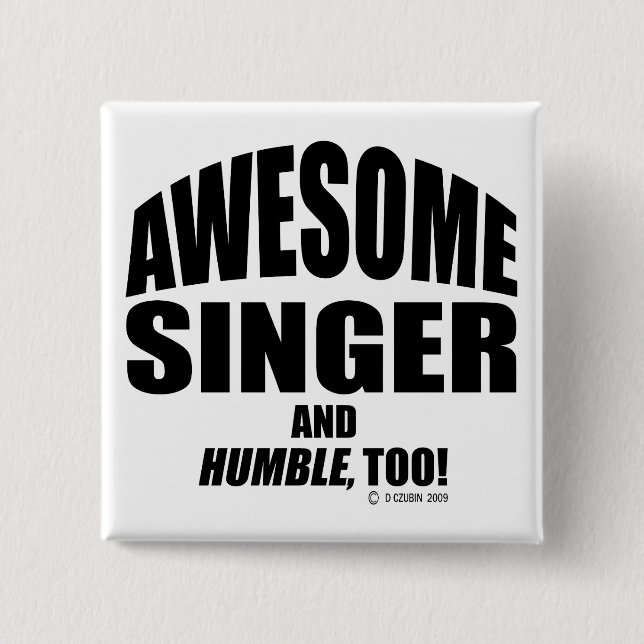 Chapa Cuadrada Awesome Singer (Anverso)