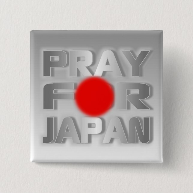 Chapa Cuadrada Ayuda del tsunami de Japón (Anverso)