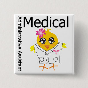Chapa Cuadrada Ayudante administrativo médico