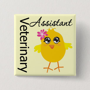 Chapa Cuadrada Ayudante veterinario