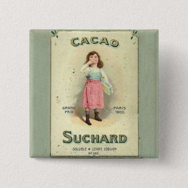 Chapa Cuadrada Azúcar Chica de chocolate con chocolate victoriano (Anverso)
