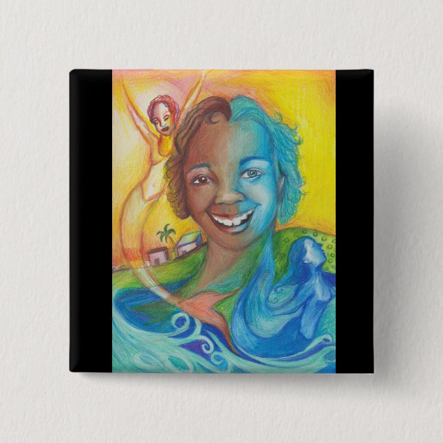 Chapa Cuadrada Azul (Anverso)