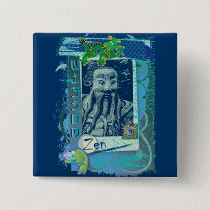 Chapa Cuadrada Azul de la sabiduría