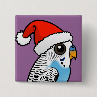 Chapa Cuadrada Azul de Santa Budgie