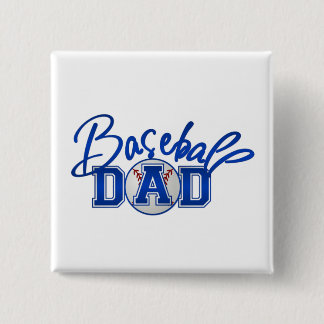 Chapa Cuadrada Azul del PAPÁ del béisbol