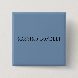 Chapa Cuadrada Azul Gris Minimalista Plano Legible Moderno