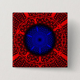 Chapa Cuadrada Azul, Rojo,