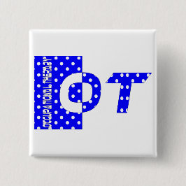 Chapa Cuadrada Azul y blanco de OT