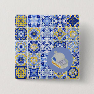 Chapa Cuadrada Azulejos y Sardinas