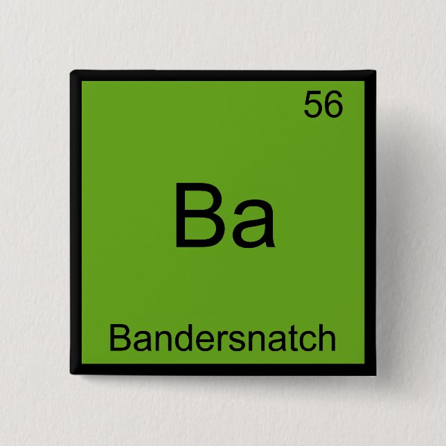 Chapa Cuadrada Ba - Símbolo de elemento de química divertida Band (Anverso)