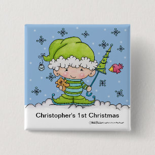 Chapa Cuadrada Baby Elf - Personalizado !st Navidades