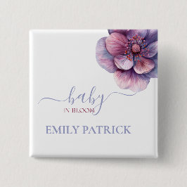 Chapa Cuadrada Baby in bloom | baby shower floral