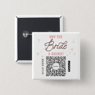 Chapa Cuadrada Bachelorette Venmo Código QR Comprar A La Novia Un