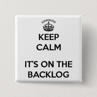 Chapa Cuadrada Backlog de Scrum Master