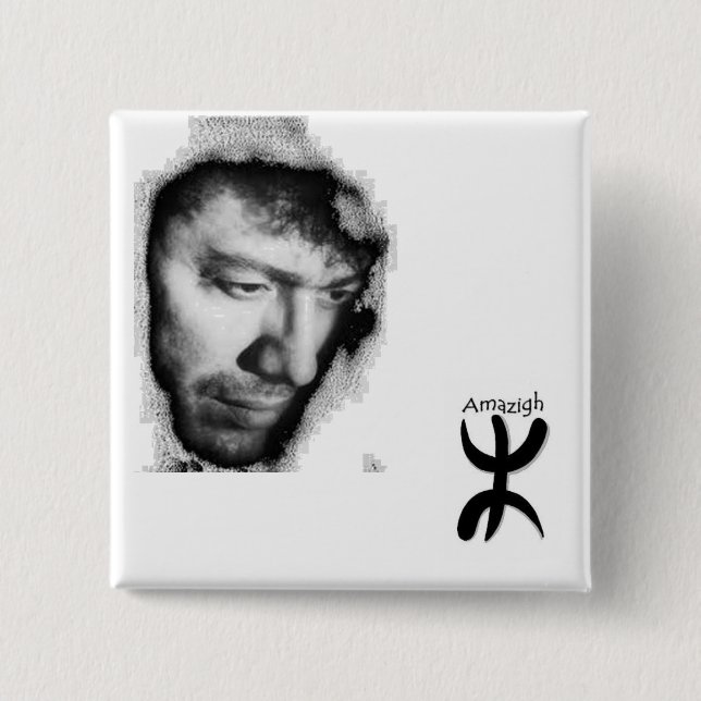 Chapa Cuadrada Badge Matoub Lounès (Anverso)