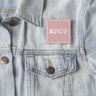 CHAPA CUADRADA BADGE REDONDA DE KPOP 3 CM