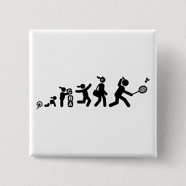 Chapa Cuadrada Bádminton (Anverso)