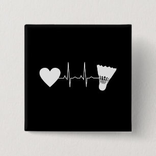 Chapa Cuadrada Badminton Ball Heartbeat