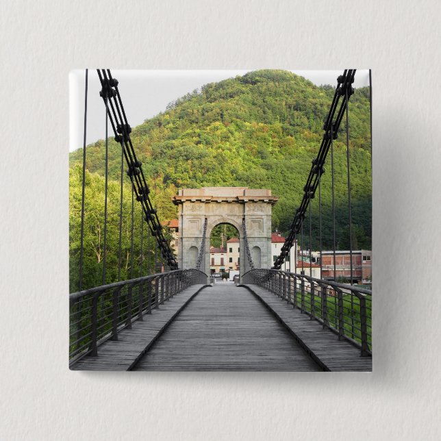 Chapa Cuadrada Bagni di Lucca, Toscana, Italia - Un viejo puente (Anverso)