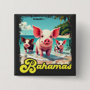 Chapa Cuadrada Bahamas Cerdos Nadando - Exuma Pig Beach Adventure