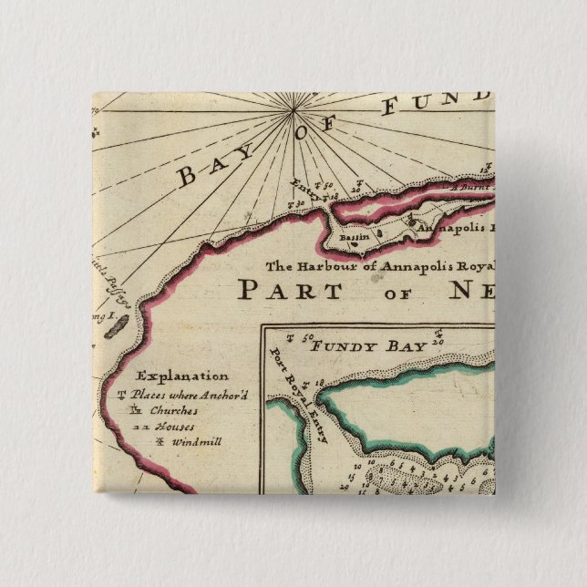 Chapa Cuadrada Bahía de Fundy y puerto de Annapolis Royal (Anverso)
