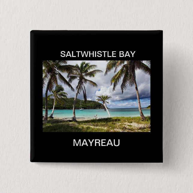 Chapa Cuadrada Bahía Saltwhistle, Mayreau, Isla del Caribe (Anverso)