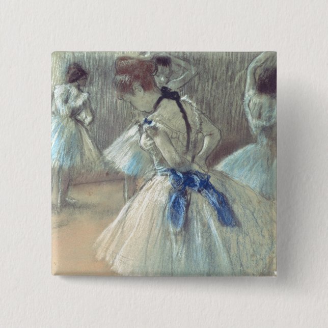 Chapa Cuadrada Bailarín de Edgar Degas el | (Anverso)