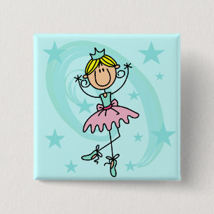 Chapa Cuadrada Bailarina - Camisetas y regalos rubios