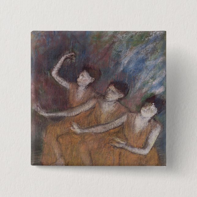 Chapa Cuadrada Bailarinas de Edgar Degas el | Trois (Anverso)