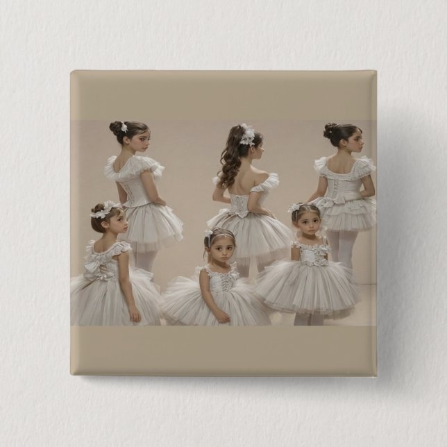 Chapa Cuadrada Bailarinas románticas (Anverso)