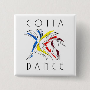 Chapa Cuadrada Bailarines abstractos bailando - Arte de amante de