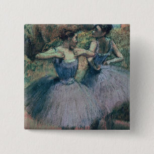 Chapa Cuadrada Bailarines de Edgar Degas el en violeta