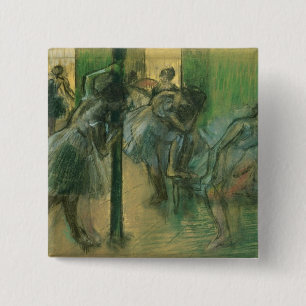 Chapa Cuadrada Bailarines de Edgar Degas el   que ensayan