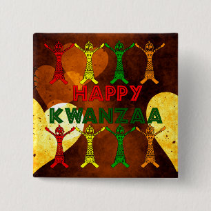 Chapa Cuadrada Bailarines de Kwanzaa