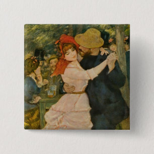 Chapa Cuadrada Baile de Pierre-Auguste Renoir en Bougival (1883)