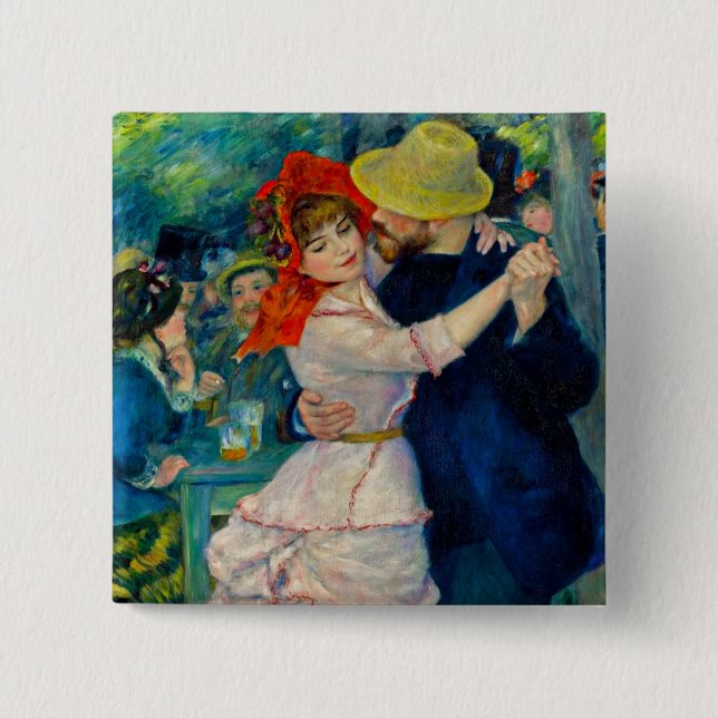Chapa Cuadrada Baile en Bougival Pierre Renoir (Anverso)