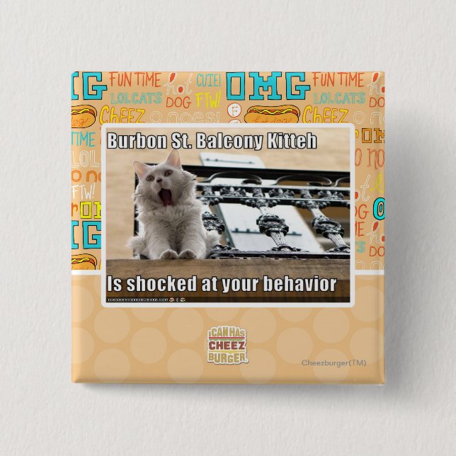 Chapa Cuadrada Balcón Kitteh del St. de Burbon (Anverso)